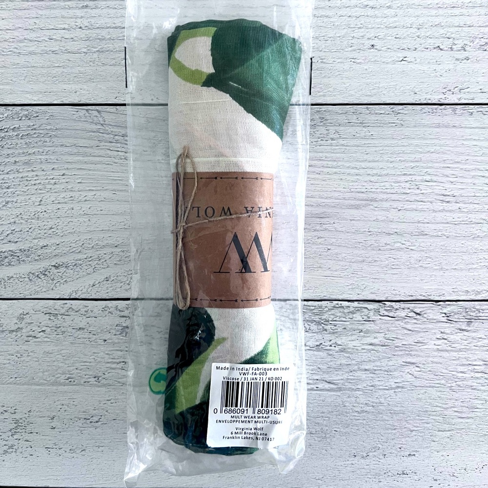 Virginia Wolf BNWT Tropical Palm Multi-Wrap
